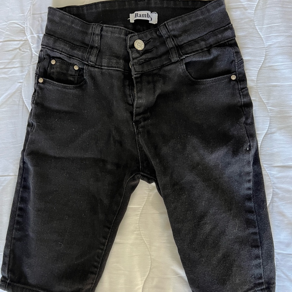 Black Jean Shorts